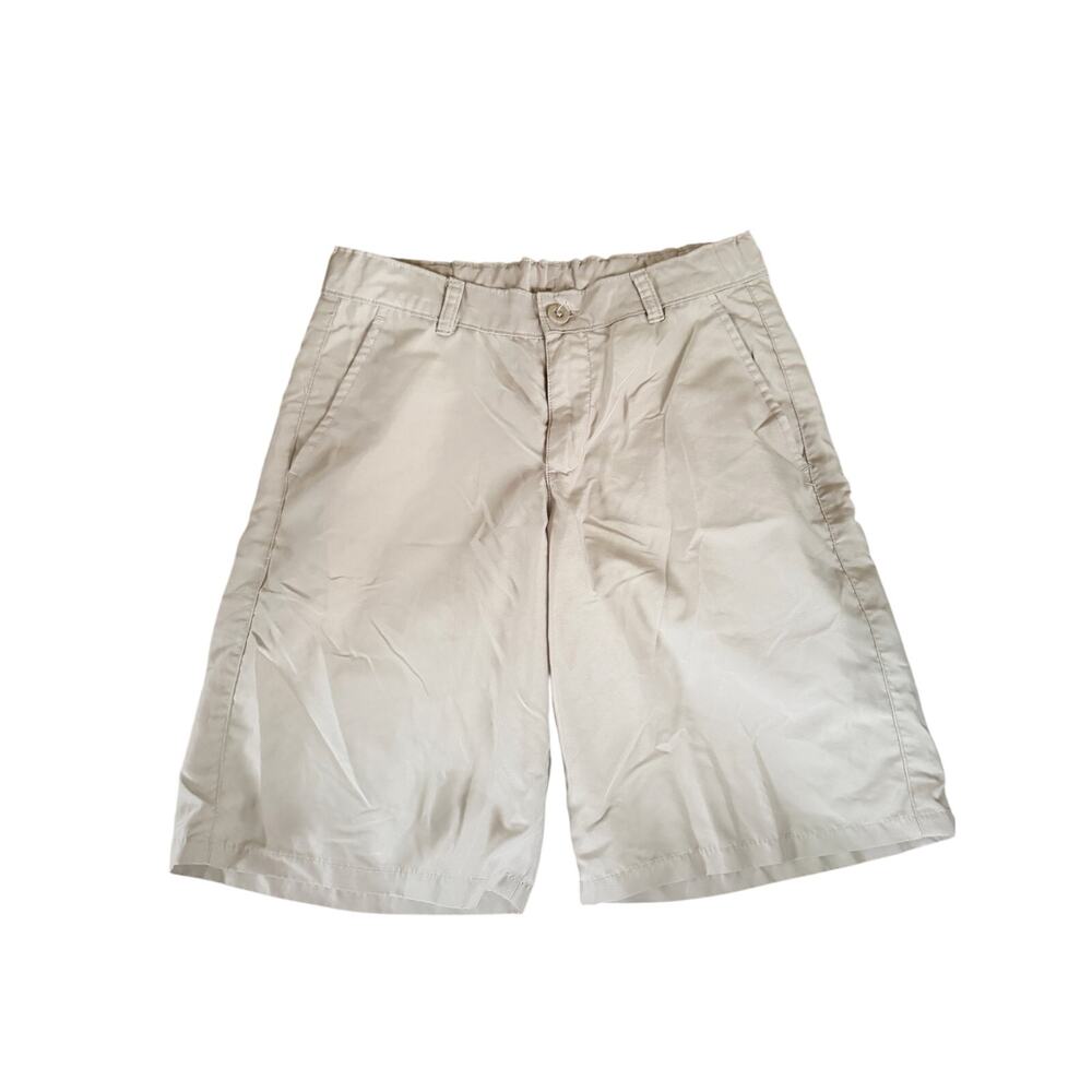 CHAPS Boys Size 14 Regular Tan Khaki School Uniform Golf Shorts
